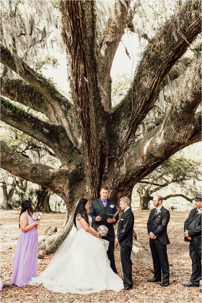 City Park New Orleans Wedding Ceremony Vows Photos