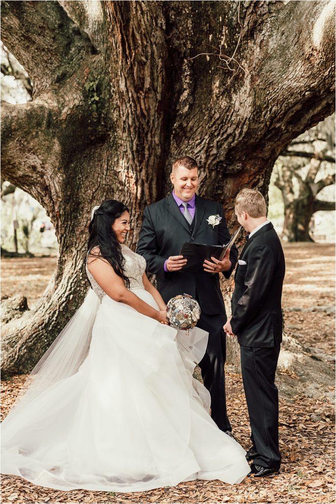 City Park New Orleans Wedding Ceremony Laughs Photos