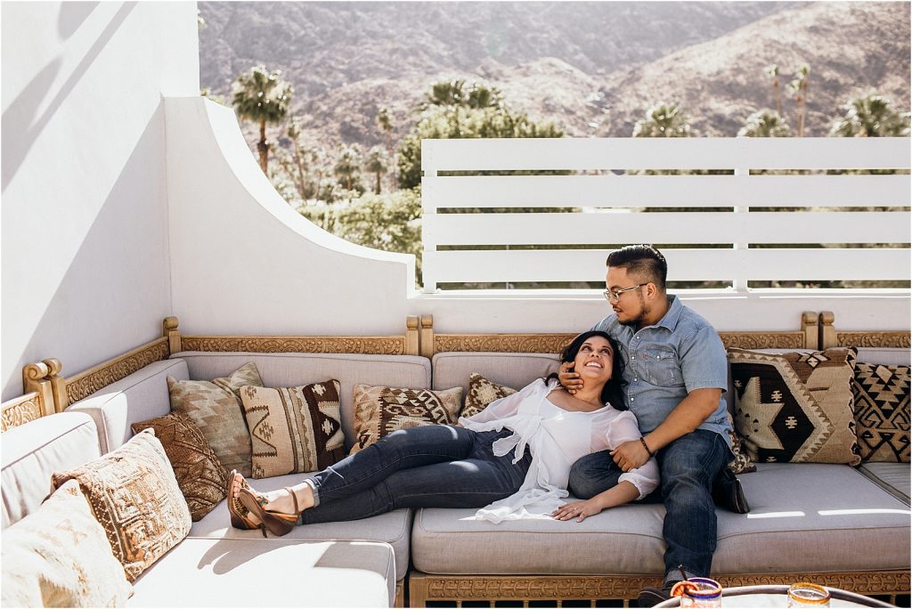 Palm Springs Engagement Session Date Night Photos