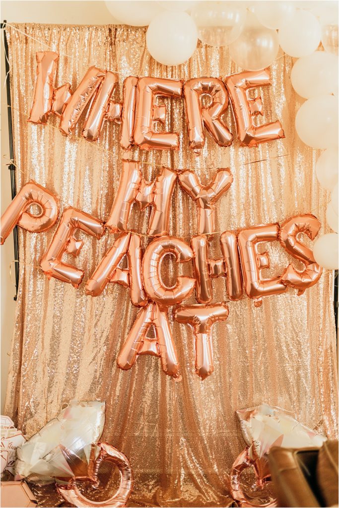 where my peaches at photo backdrop
